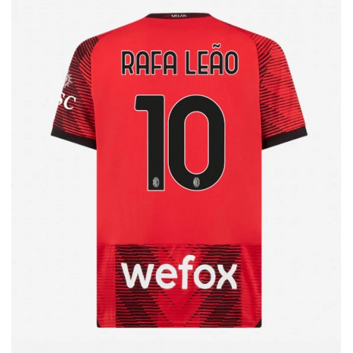 Fotballdrakt Herre AC Milan Rafael Leao #10 Hjemmedrakt 2023-24 Kortermet